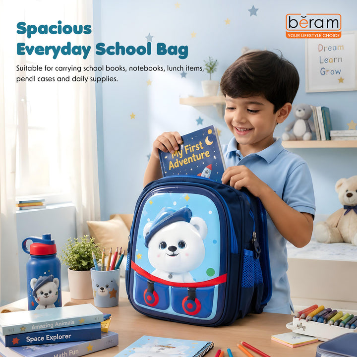 14.5 Inch School Backpack Lightweight Water-Resistant Book bag with Multiple Compartments, Padded Shoulder Straps & Side Bottle Pocket, Durable Daily Travel Bag