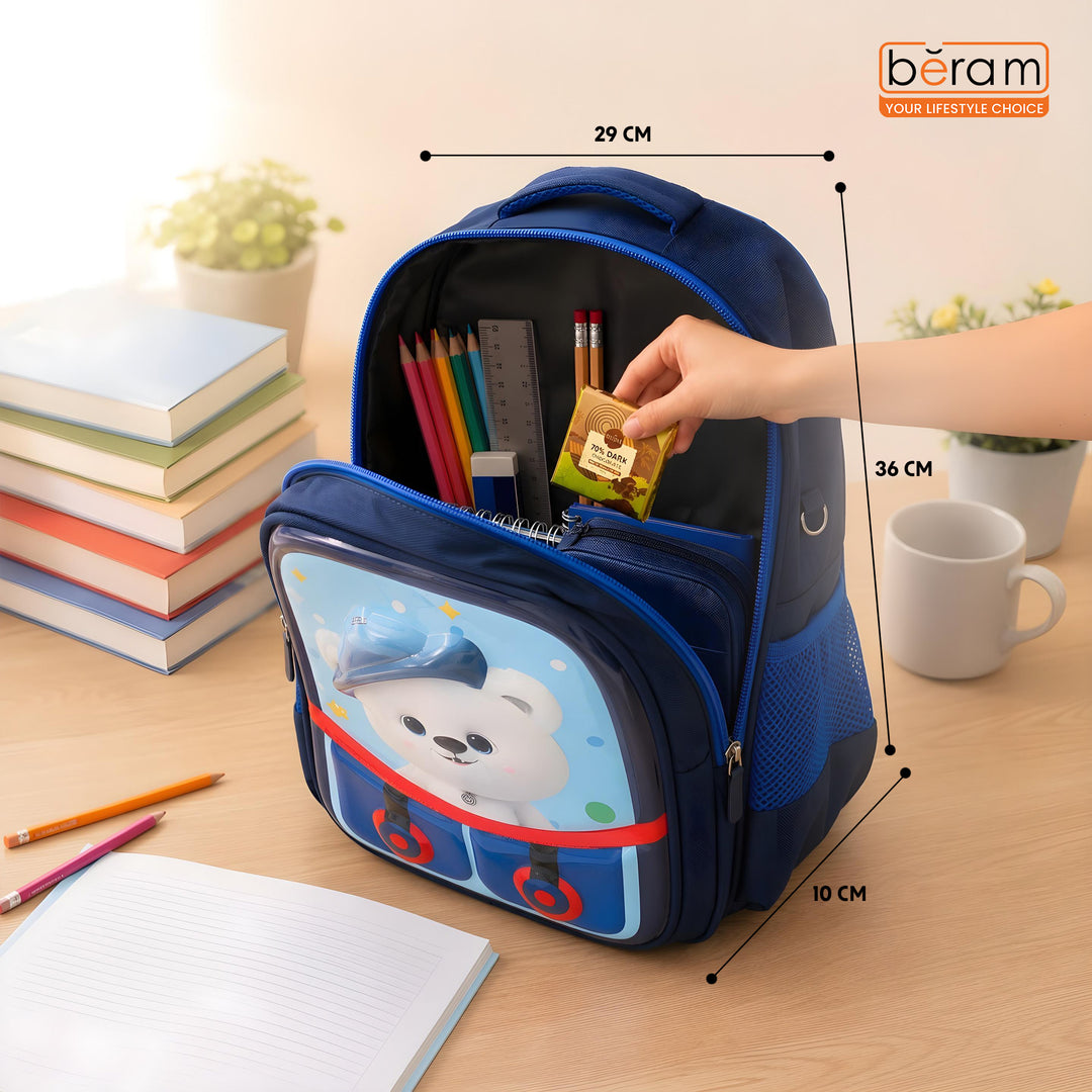 14.5 Inch School Backpack Lightweight Water-Resistant Book bag with Multiple Compartments, Padded Shoulder Straps & Side Bottle Pocket, Durable Daily Travel Bag