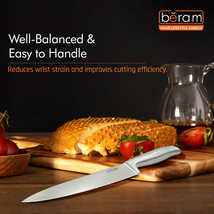 BERAM 8 Inch Professional Chef Knife with SS430 Handle 3CR13 Stainless Steel Blade  Precision Kitchen Knife for Chopping Slicing Mincing Cutting Professional Durable Elegant Design Cooking Essential