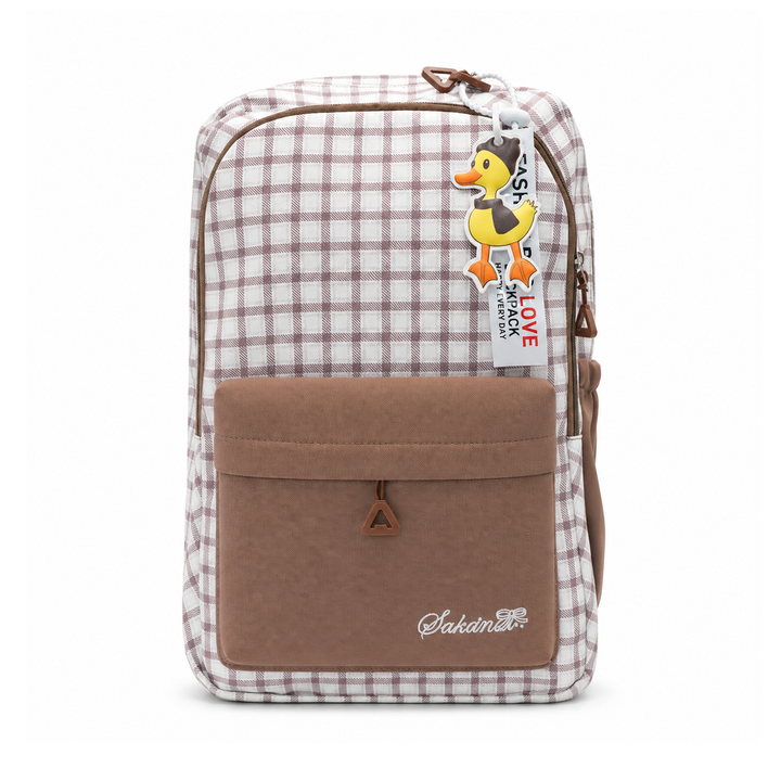 Campus Classic Plaid School Backpack with 4 Compartments, Lightweight Student Book Bag, Large Capacity School Backpack with Front Pocket, Dual Side Bottle Mesh Pockets  Adjustable Shoulder Straps Daily Use