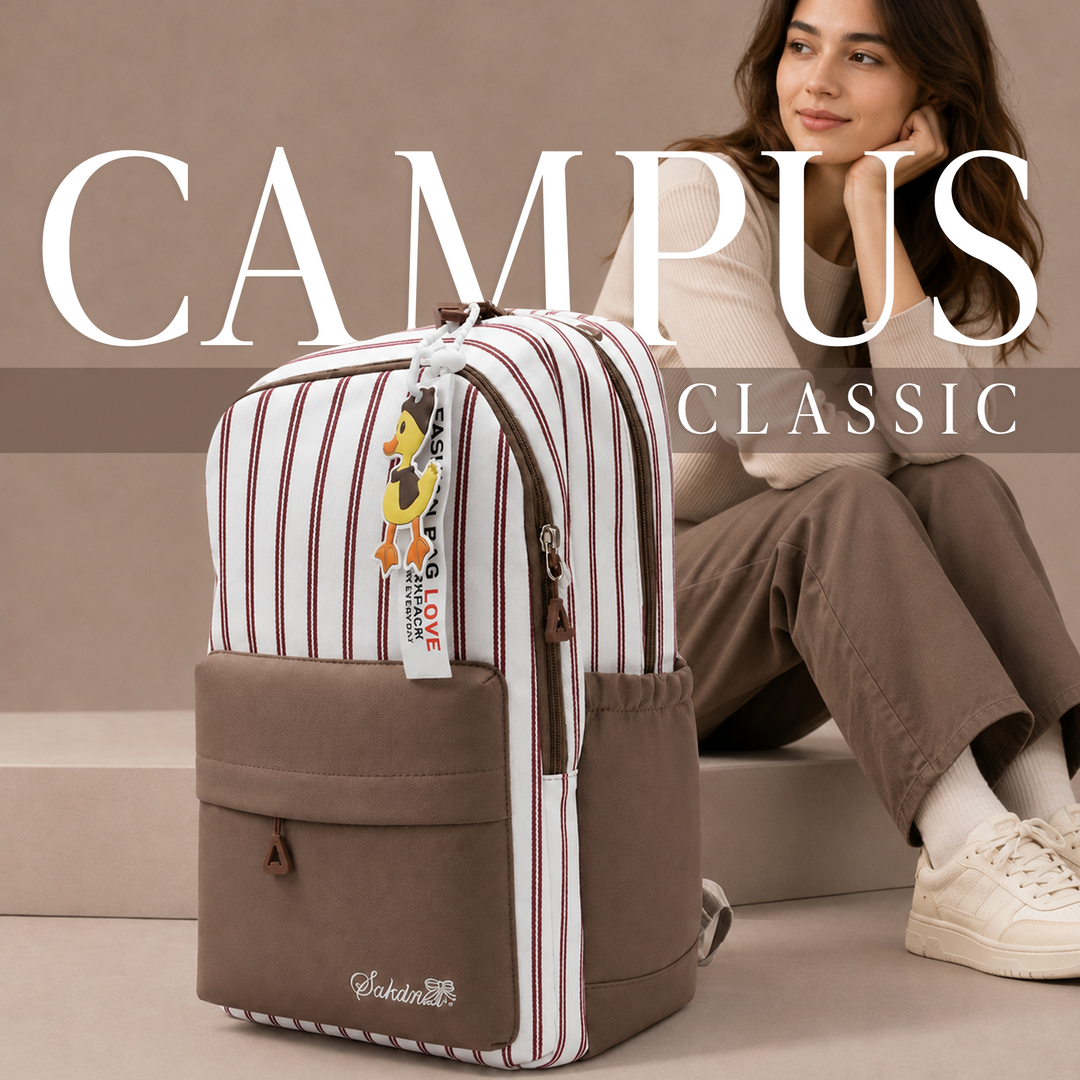Campus Classic Plaid School Backpack with 4 Compartments, Lightweight Student Book Bag, Large Capacity School Backpack with Front Pocket, Dual Side Bottle Mesh Pockets  Adjustable Shoulder Straps Daily Use