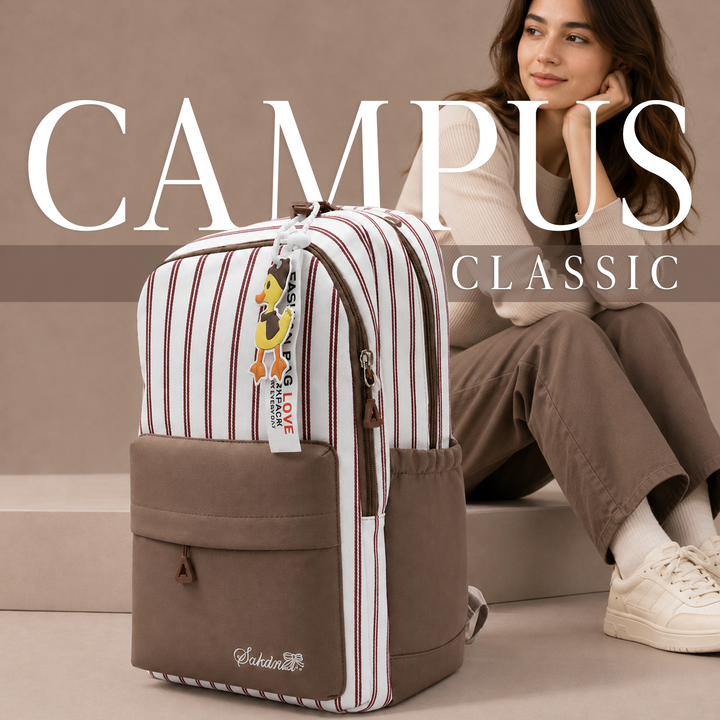Campus Classic Plaid School Backpack with 4 Compartments, Lightweight Student Book Bag, Large Capacity School Backpack with Front Pocket, Dual Side Bottle Mesh Pockets  Adjustable Shoulder Straps Daily Use