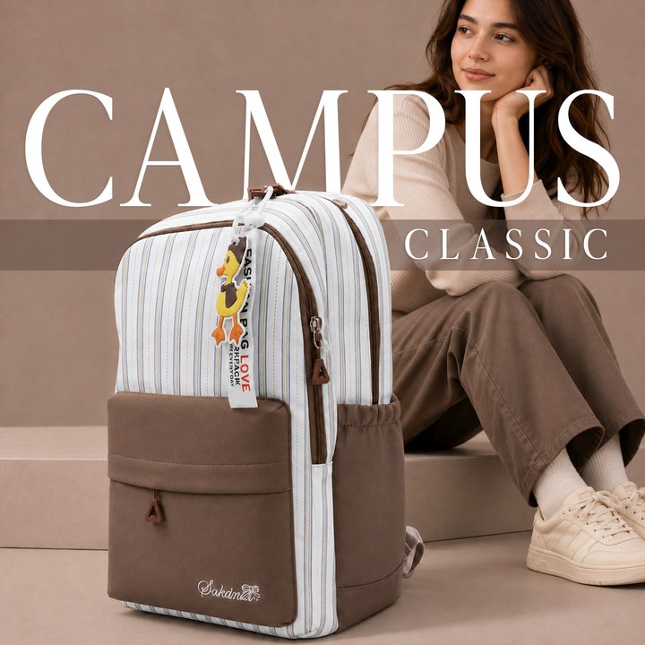 Campus Classic Plaid School Backpack with 4 Compartments, Lightweight Student Book Bag, Large Capacity School Backpack with Front Pocket, Dual Side Bottle Mesh Pockets  Adjustable Shoulder Straps Daily Use