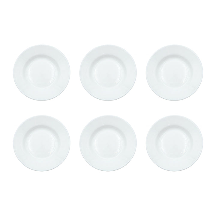 Luminarc White 4 PCS Ceramic Dinner Set  Soup Plate 22cm Dinner Plate 24cm Dessert Plate 19cm Bowl 9.5cm Tableware Set for Home & Restaurant