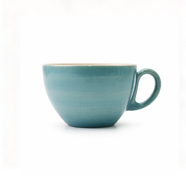 RAK Blue Sapphire Ceramic Coffee Teacup 280ml Microwave & Dishwasher Safe Blue Porcelain Style Mug Cups for Home Office Café Hotel