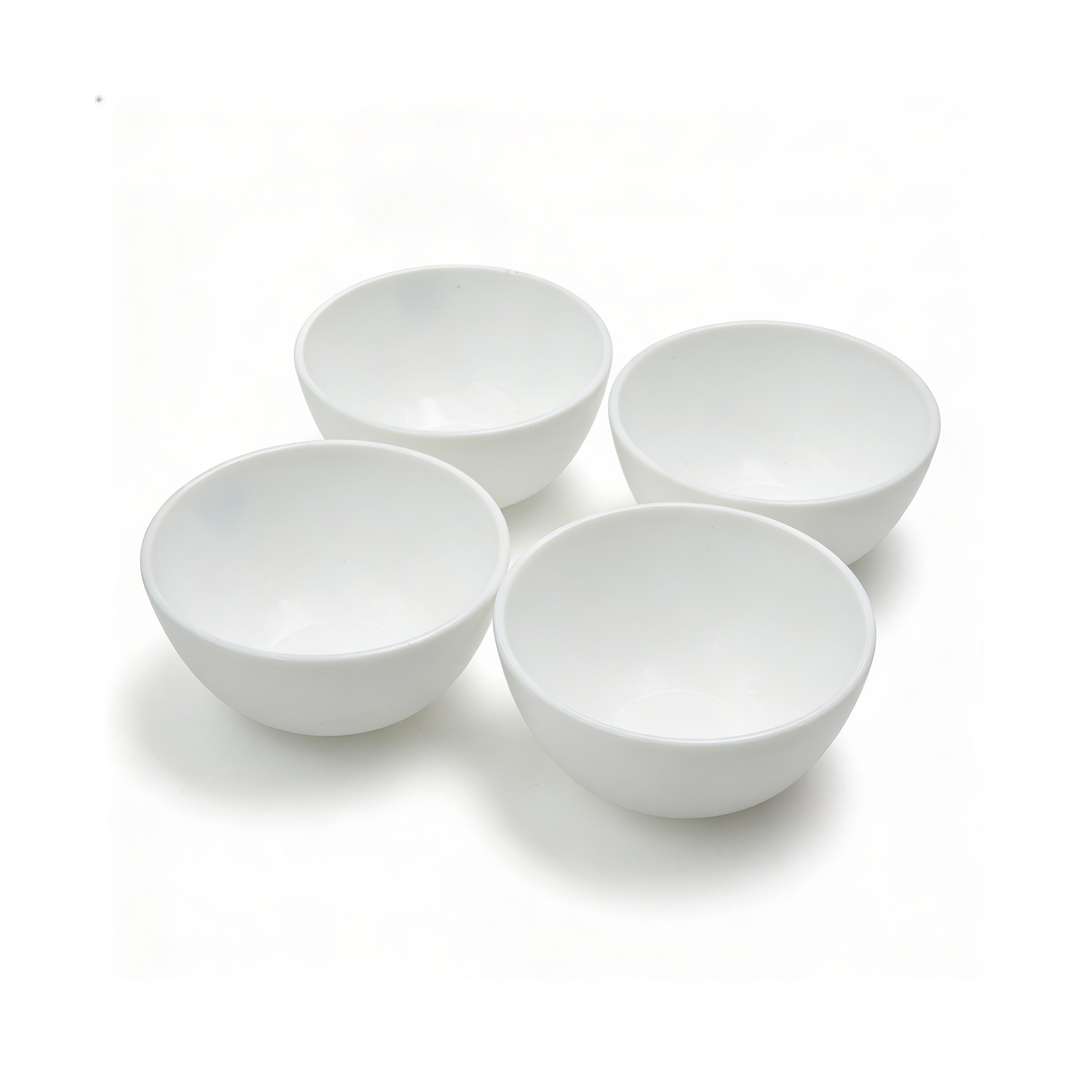 Luminarc White 4 PCS Ceramic Dinner Set  Soup Plate 22cm Dinner Plate 24cm Dessert Plate 19cm Bowl 9.5cm Tableware Set for Home & Restaurant