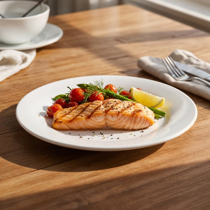 Luminarc White 4 PCS Ceramic Dinner Set  Soup Plate 22cm Dinner Plate 24cm Dessert Plate 19cm Bowl 9.5cm Tableware Set for Home & Restaurant