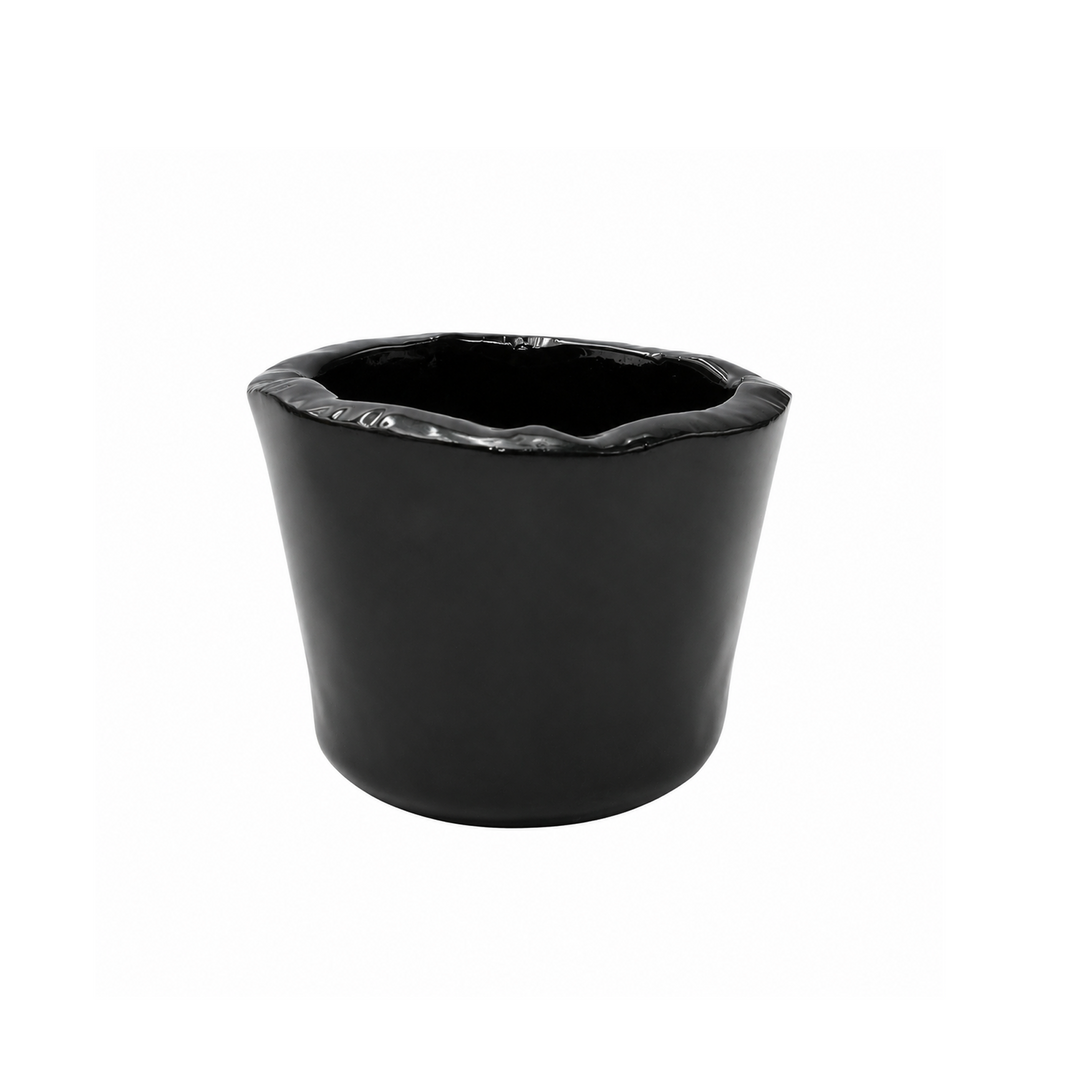 Beram Black Ceramic Soufflé Dish Cup – 250ml Ramekin for Baking & Desserts, Heat-Resistant Oven Microwave & Dishwasher Safe Custard Pudding Bowl
