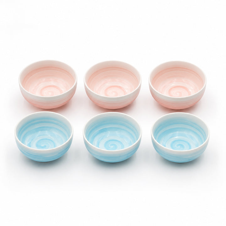 Ceramic Bowl 6 Piece Set Microwave Dishwasher Safe Serving Bowls for Soup Rice Cereal Salad Snacks Dessert Kitchen Dining and Restaurant Use