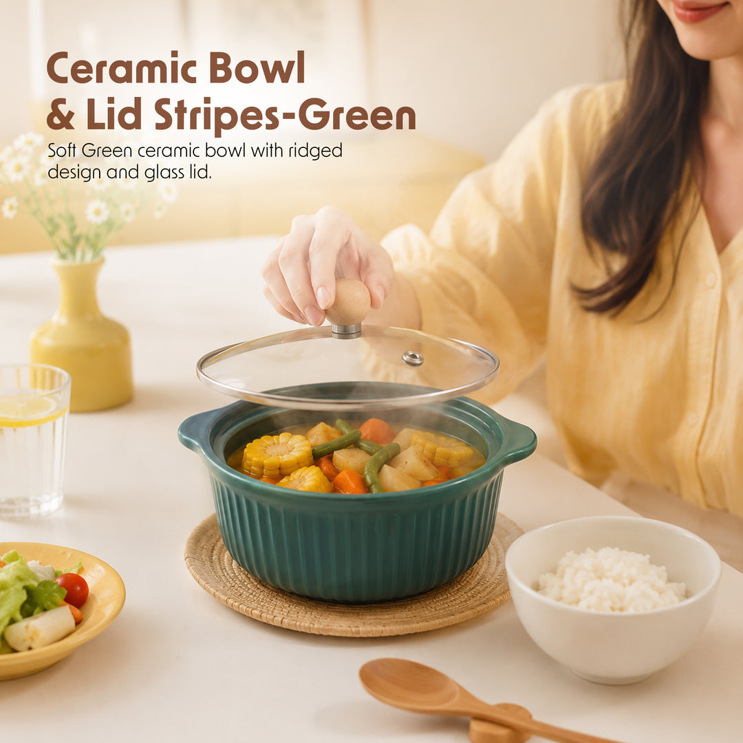 Ceramic Bowl Set Premium Porcelain Storage and Serving Bowls Microwave and Dishwasher Safe Soup Rice Snack Cereal Meal Prep Bowls Modern Kitchen Food Container Set