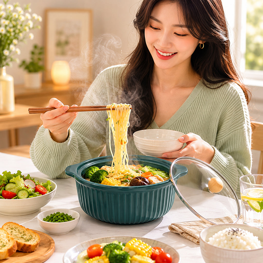 Ceramic Bowl Set Premium Porcelain Storage and Serving Bowls Microwave and Dishwasher Safe Soup Rice Snack Cereal Meal Prep Bowls Modern Kitchen Food Container Set