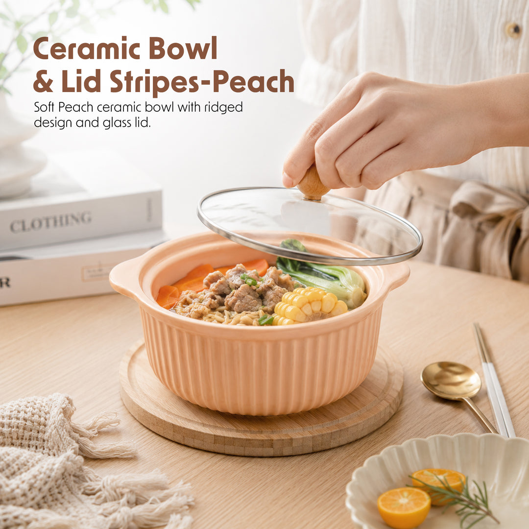 Ceramic Bowl Set Premium Porcelain Storage and Serving Bowls Microwave and Dishwasher Safe Soup Rice Snack Cereal Meal Prep Bowls Modern Kitchen Food Container Set