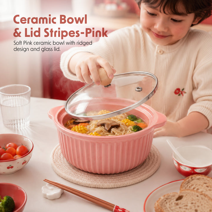 Ceramic Bowl Set Premium Porcelain Storage and Serving Bowls Microwave and Dishwasher Safe Soup Rice Snack Cereal Meal Prep Bowls Modern Kitchen Food Container Set