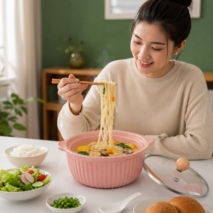 Ceramic Bowl Set Premium Porcelain Storage and Serving Bowls Microwave and Dishwasher Safe Soup Rice Snack Cereal Meal Prep Bowls Modern Kitchen Food Container Set