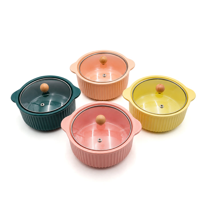 Ceramic Bowl Set Premium Porcelain Storage and Serving Bowls Microwave and Dishwasher Safe Soup Rice Snack Cereal Meal Prep Bowls Modern Kitchen Food Container Set