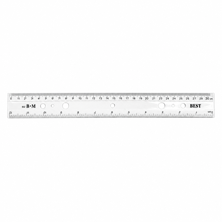 Measuring Ruler Straight Edge Ruler with Clear Measurement Markings for Accurate Length Measurement, Line Drawing, Geometry, Drawing, Craft Projects, Office Work and Everyday Stationery Use