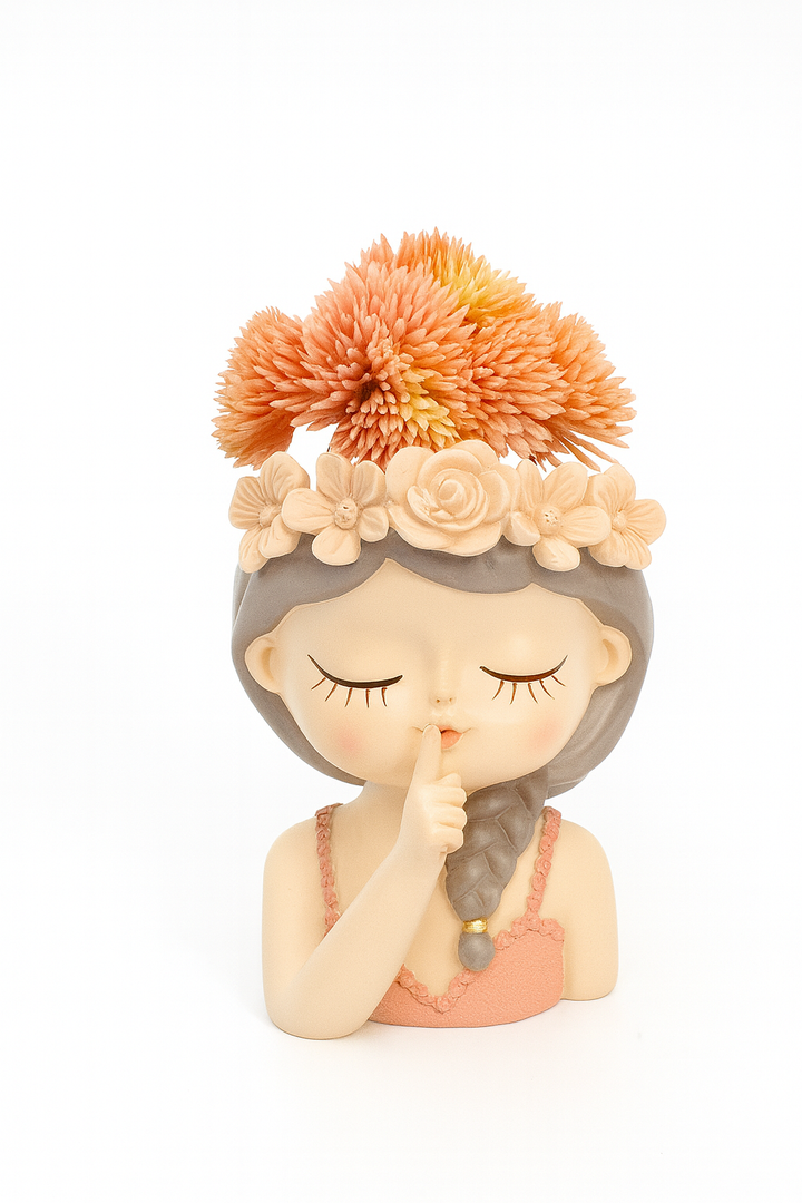 Fairy 3PCS Set Think Sleep Shhh Polyresin Decorative Succulent Planter Cute Fairy Girl Flower Pot Tabletop Vase Pen Pencil Holder Propagator Kit Indoor Outdoor Home Office Desk Decor