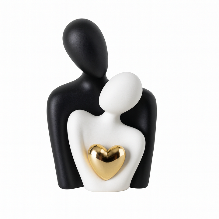 BERAM Cherished Hearts for Men & Women Unisex Romantic Heart Sculpture Gift Modern Resin Décor for Couples Anniversary Wedding Valentine’s Day Home & Office Decoration
