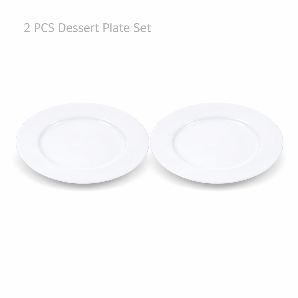 Luminarc White 4 PCS Ceramic Dinner Set  Soup Plate 22cm Dinner Plate 24cm Dessert Plate 19cm Bowl 9.5cm Tableware Set for Home & Restaurant