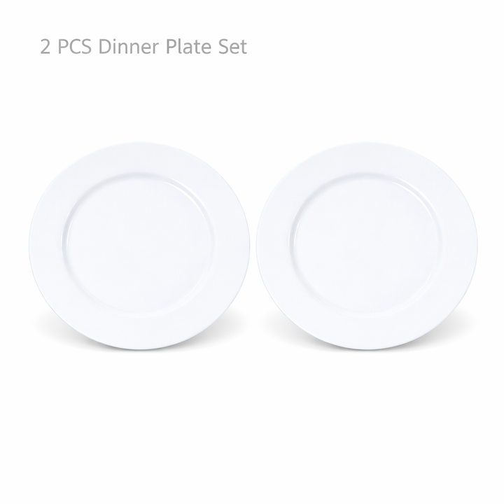 Luminarc White 4 PCS Ceramic Dinner Set  Soup Plate 22cm Dinner Plate 24cm Dessert Plate 19cm Bowl 9.5cm Tableware Set for Home & Restaurant