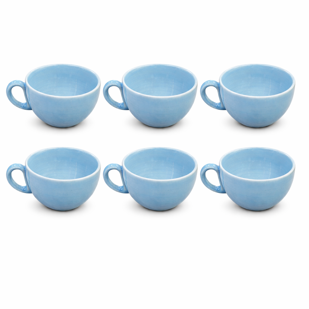 RAK Blue Sapphire Ceramic Coffee Teacup 280ml Microwave & Dishwasher Safe Blue Porcelain Style Mug Cups for Home Office Café Hotel