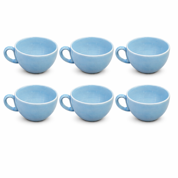 RAK Blue Sapphire Ceramic Coffee Teacup 280ml Microwave & Dishwasher Safe Blue Porcelain Style Mug Cups for Home Office Café Hotel