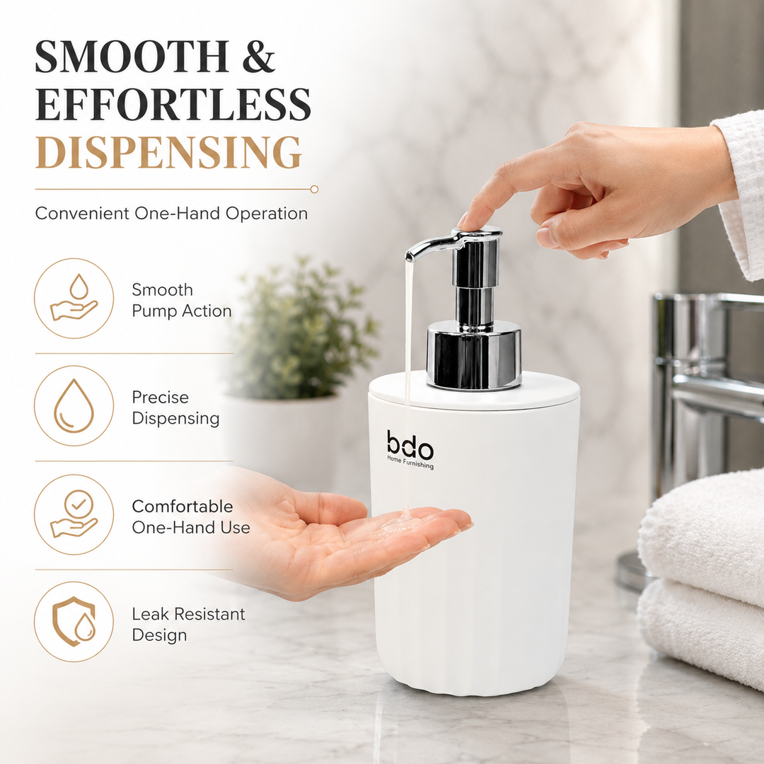 BERAM Sea Wave Soap Dispenser, Hand Sanitizer Travel Bottle, Hand and Liquid Soap Pump, Lotion Dispenser, Compact Bathroom or Kitchen Container, Holder for Traveling, Camping, Vacation