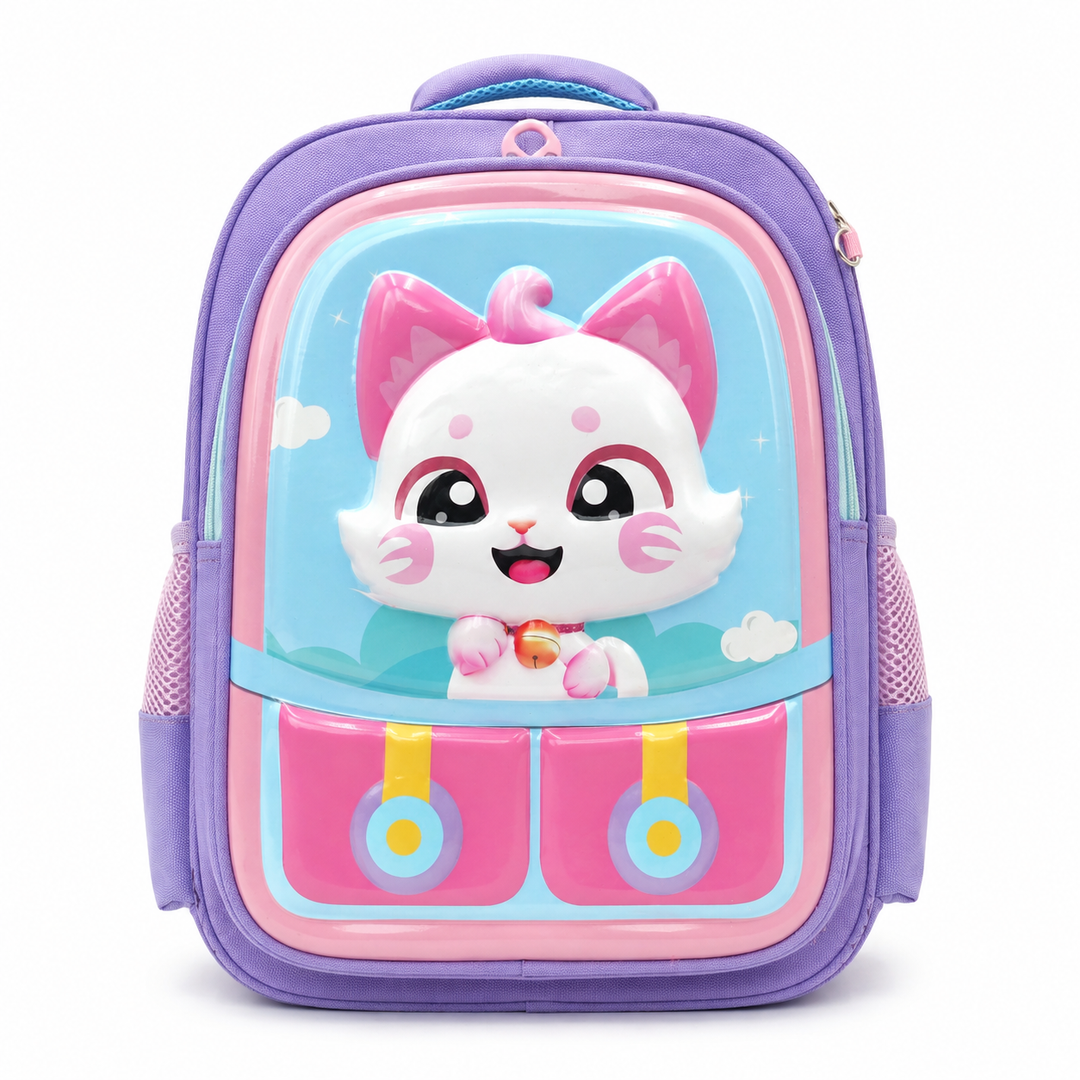 14.5 Inch School Backpack Lightweight Water-Resistant Book bag with Multiple Compartments, Padded Shoulder Straps & Side Bottle Pocket, Durable Daily Travel Bag