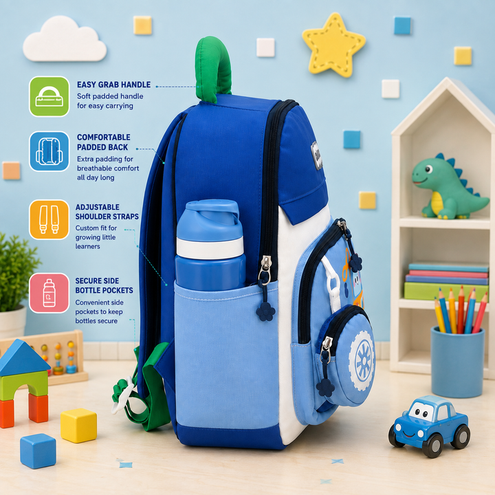 Cute Cartoon School Backpack with Mini Zip Pouch, Lightweight Student Book Bag, Multi Pocket School Backpack with Adjustable Shoulder Straps, Large Capacity Backpack for School & Daily Use