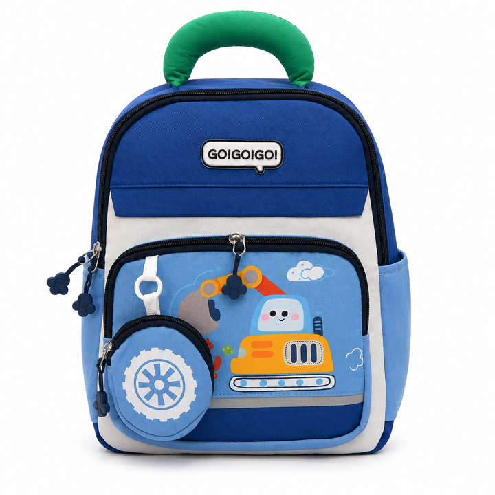 Cute Cartoon School Backpack with Mini Zip Pouch, Lightweight Student Book Bag, Multi Pocket School Backpack with Adjustable Shoulder Straps, Large Capacity Backpack for School & Daily Use