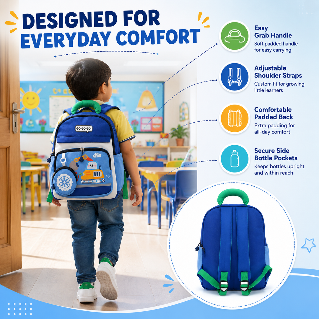 Cute Cartoon School Backpack with Mini Zip Pouch, Lightweight Student Book Bag, Multi Pocket School Backpack with Adjustable Shoulder Straps, Large Capacity Backpack for School & Daily Use