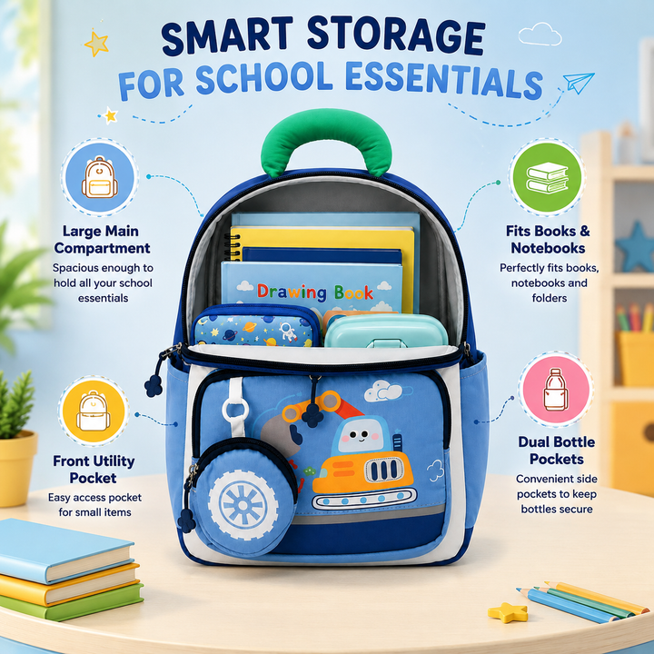Cute Cartoon School Backpack with Mini Zip Pouch, Lightweight Student Book Bag, Multi Pocket School Backpack with Adjustable Shoulder Straps, Large Capacity Backpack for School & Daily Use