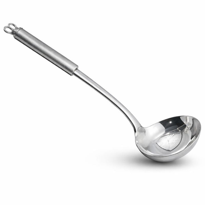 BERAM Soup Ladle Stainless Steel Soup Spoon Kitchen Tool Cooking Utensil Serving Spoon Food Grade Non-Deformable Compact Lightweight with Four Leaf Design Handles