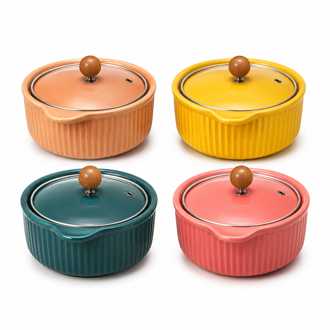 Ceramic Bowl Set Premium Porcelain Storage and Serving Bowls Microwave and Dishwasher Safe Soup Rice Snack Cereal Meal Prep Bowls Modern Kitchen Food Container Set