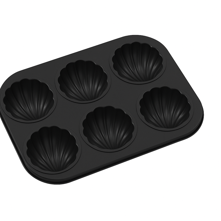 Beram 6 Cupcake Tray Non Stick Carbon Steel Muffin Pan Durable Oven Safe Bakeware Baking Tray for Cupcakes Muffins Brownies Cookies Pastry Tarts Desserts BPA Free Kitchen Baking Pan