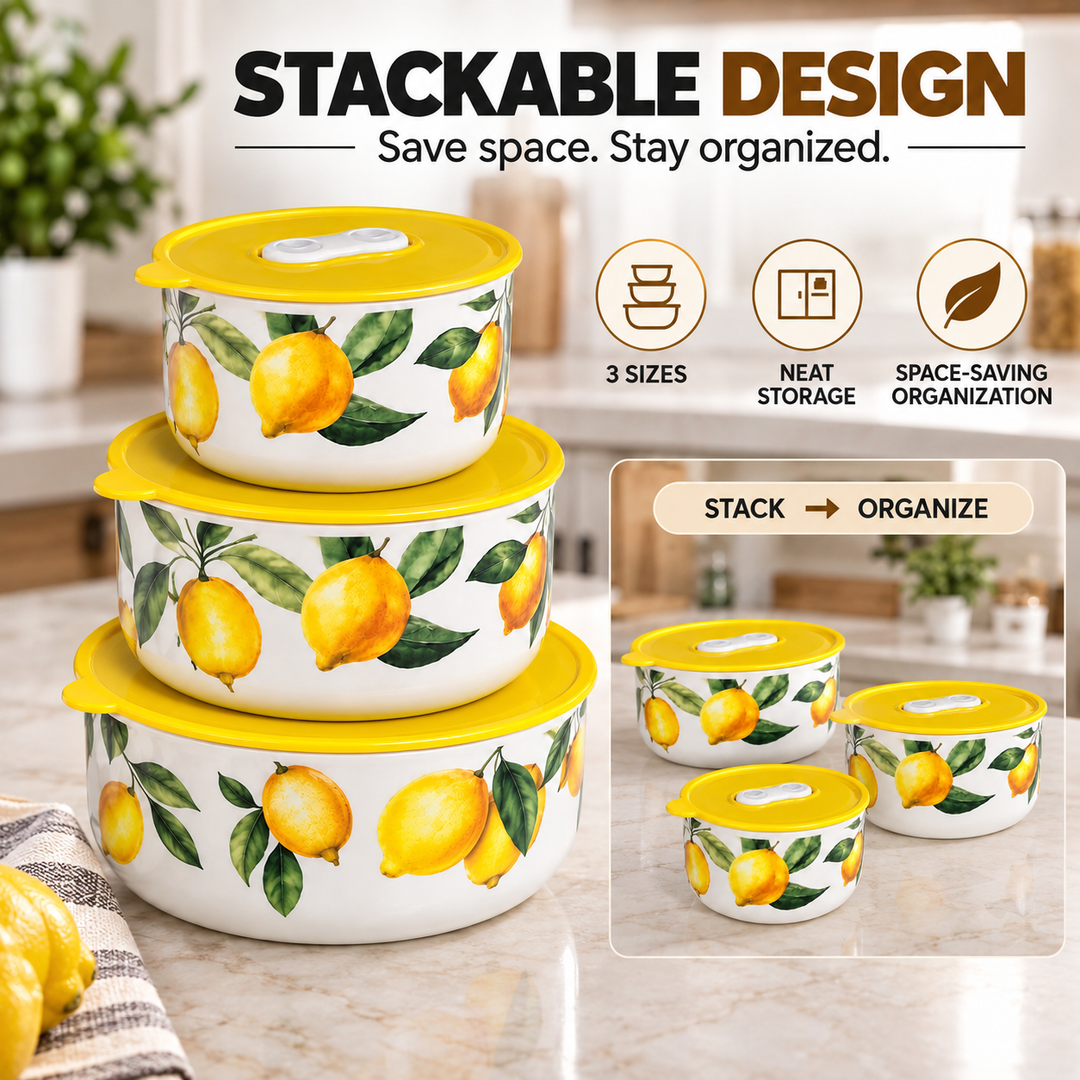 Ceramic Bowl Set Premium Porcelain Storage and Serving Bowls Microwave and Dishwasher Safe Soup Rice Snack Cereal Meal Prep Bowls Modern Kitchen Food Container Set
