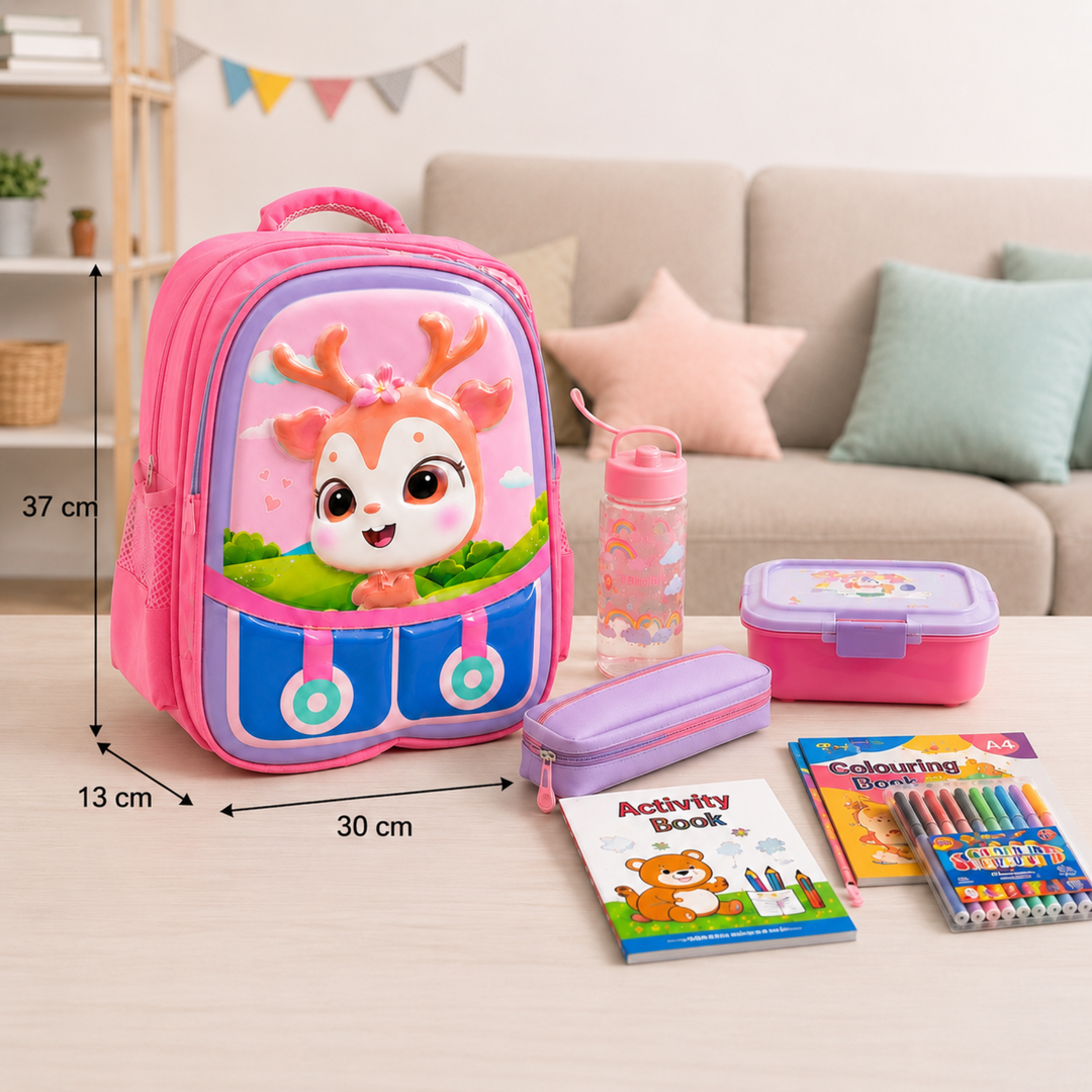 14.5 Inch School Backpack Lightweight Water-Resistant Book bag with Multiple Compartments, Padded Shoulder Straps & Side Bottle Pocket, Durable Daily Travel Bag