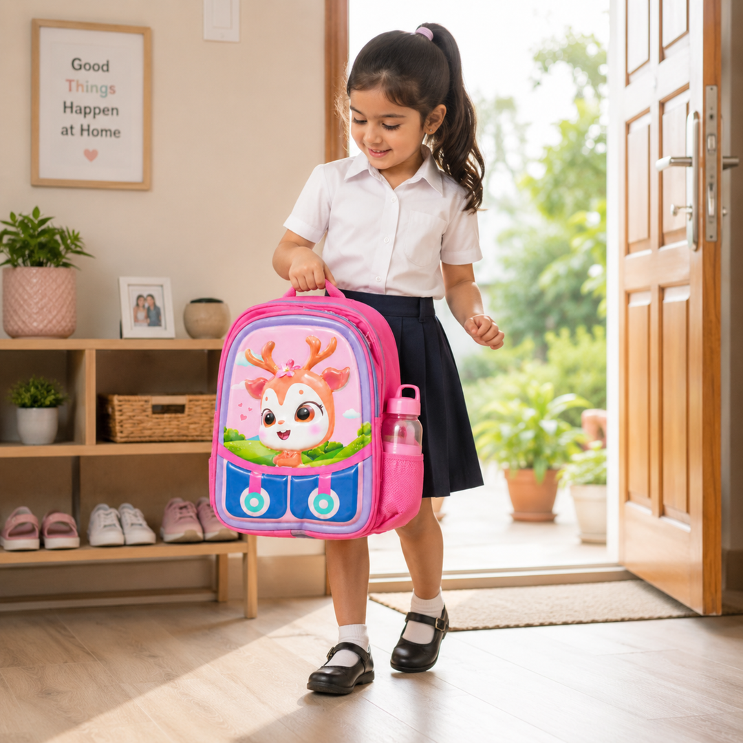 14.5 Inch School Backpack Lightweight Water-Resistant Book bag with Multiple Compartments, Padded Shoulder Straps & Side Bottle Pocket, Durable Daily Travel Bag