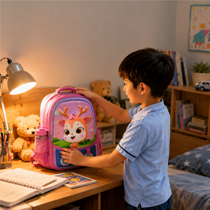 14.5 Inch School Backpack Lightweight Water-Resistant Book bag with Multiple Compartments, Padded Shoulder Straps & Side Bottle Pocket, Durable Daily Travel Bag