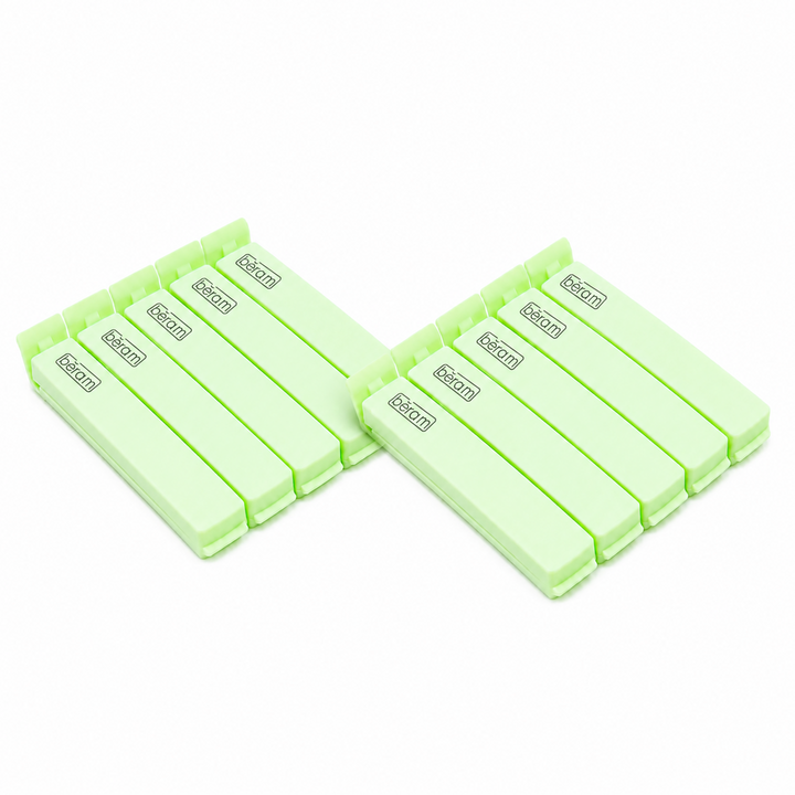 Beram Sealing Clips for Snack Bags Vacuum Sealers for Packages and Storage Air Tight Sealing Chip Clips Aesthetic Kitchen Accessory Pack of 4, 5 and 10
