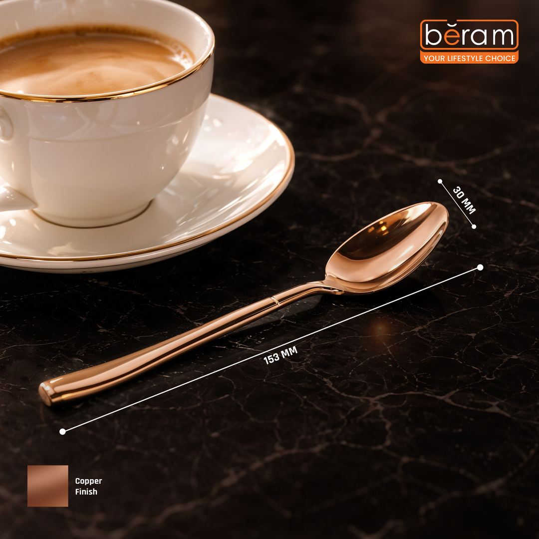 BERAM Copper Craft Cutlery, Elegant Stainless Steel Flatware 18/10 Grade, Kitchen Utensils, Tableware Set For Home, Restaurants, Hotels and More