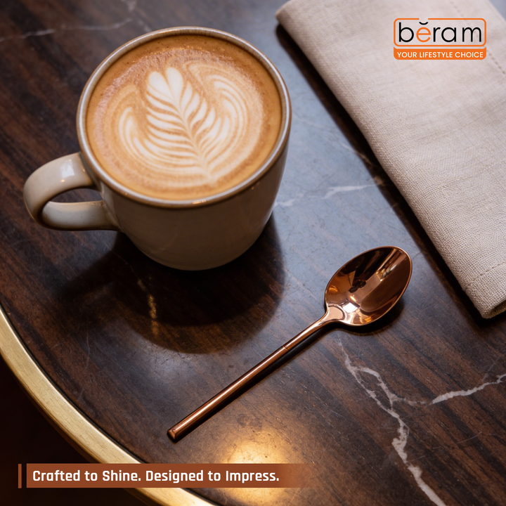 BERAM Copper Craft Cutlery, Elegant Stainless Steel Flatware 18/10 Grade, Kitchen Utensils, Tableware Set For Home, Restaurants, Hotels and More