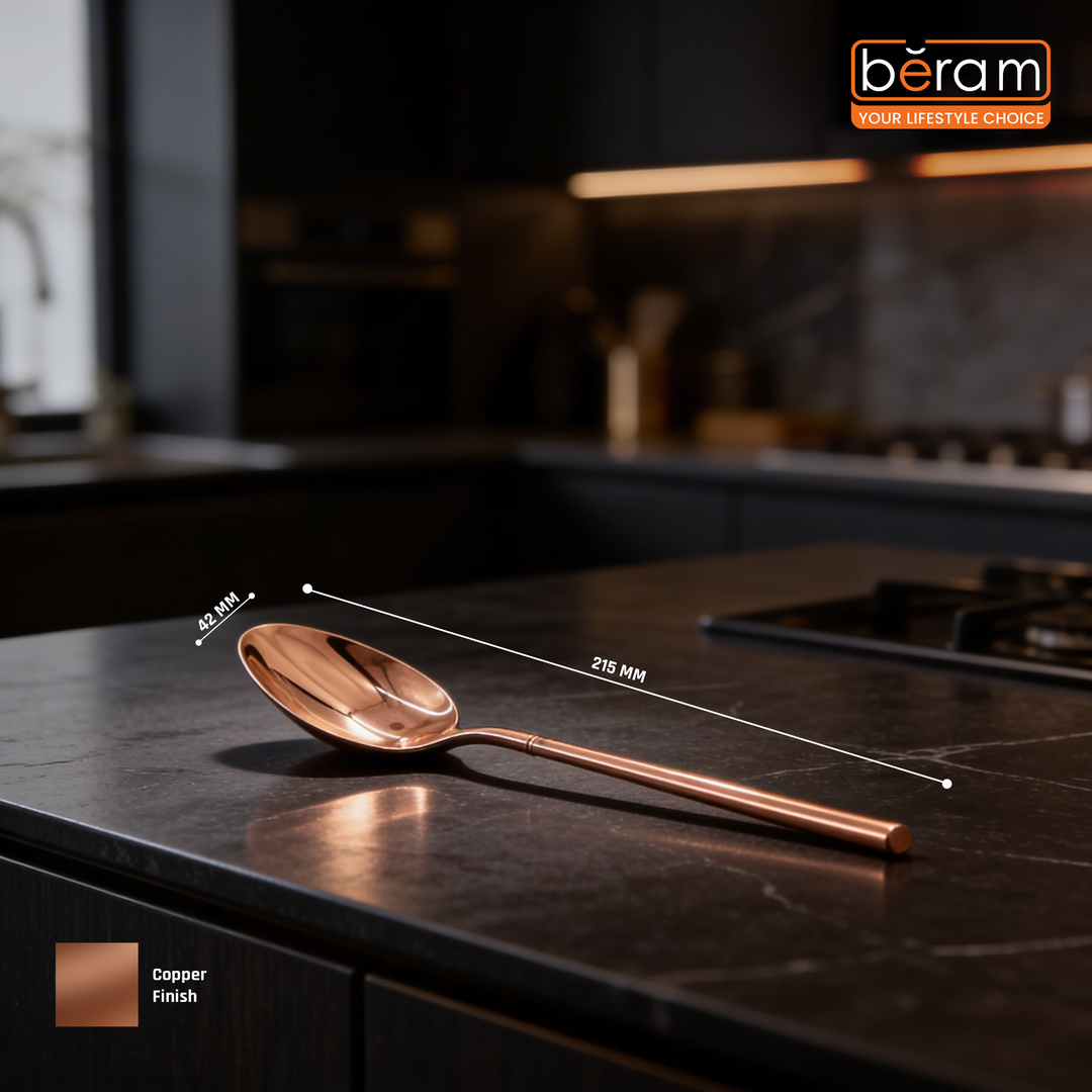 BERAM Copper Craft Cutlery, Elegant Stainless Steel Flatware 18/10 Grade, Kitchen Utensils, Tableware Set For Home, Restaurants, Hotels and More