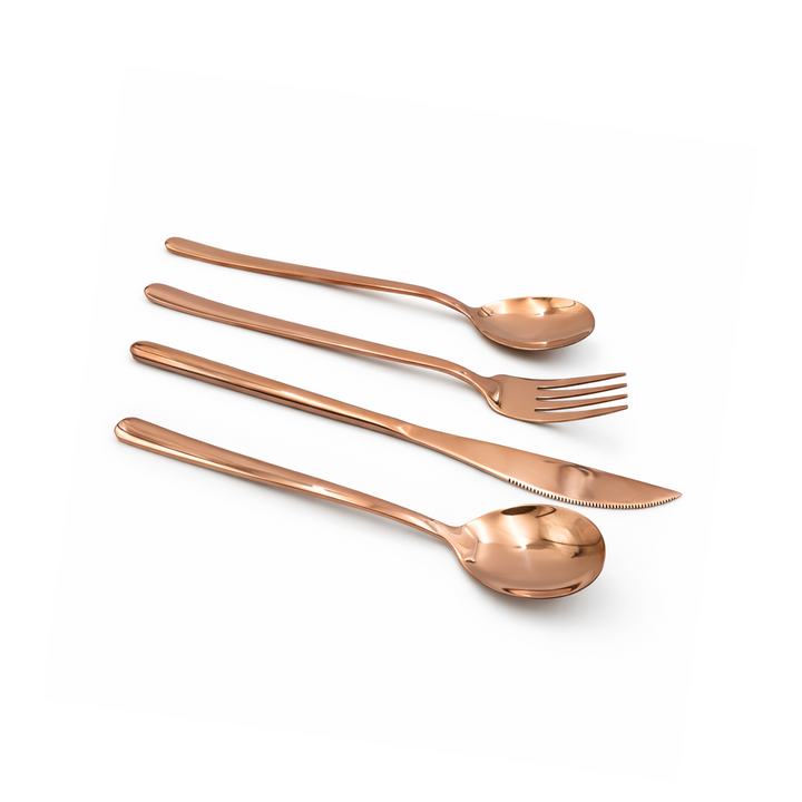 Dazzle Dine Copper Cutlery Set of 4, 16 & 24