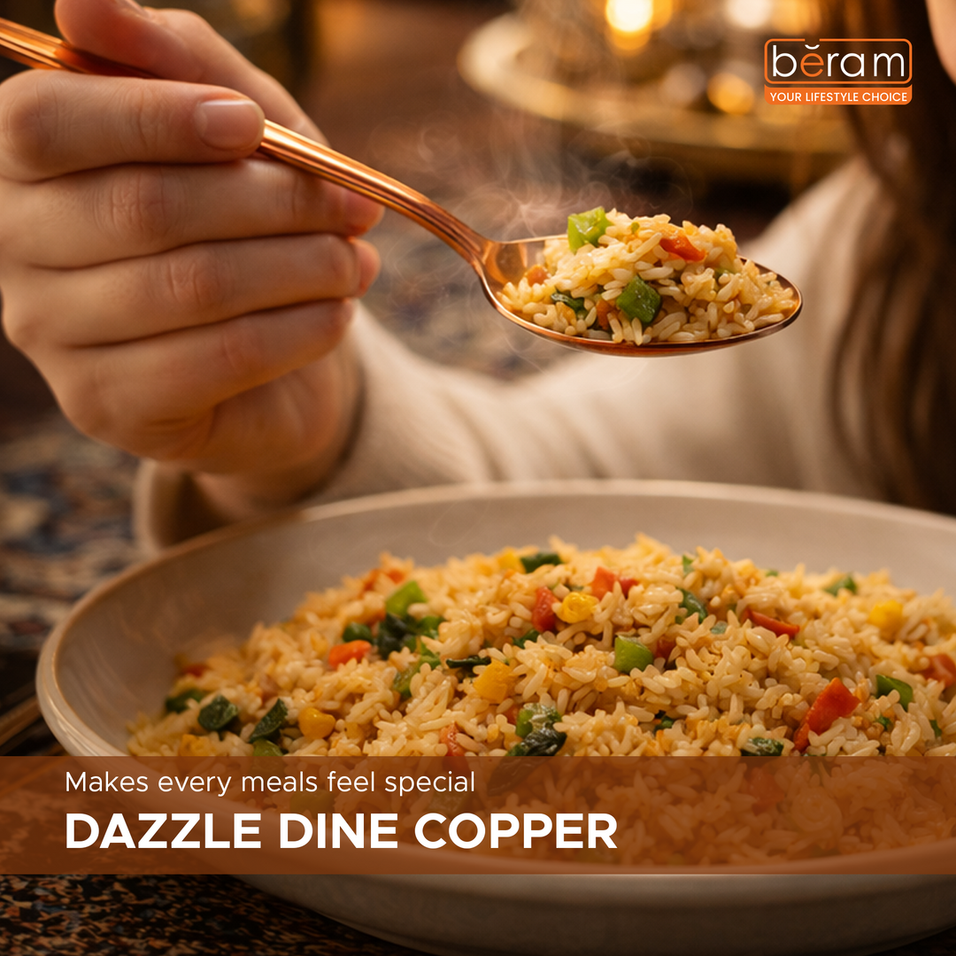 Dazzle Dine Copper Cutlery Set of 4, 16 & 24