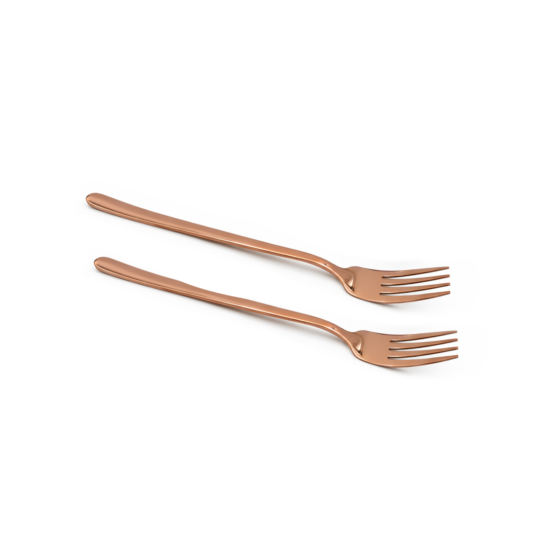 BERAM Dazzle Dine Cutlery Elegant 18/10 Stainless Steel Flatware with PVD Copper Finish, Premium Tableware for Home, Restaurants
