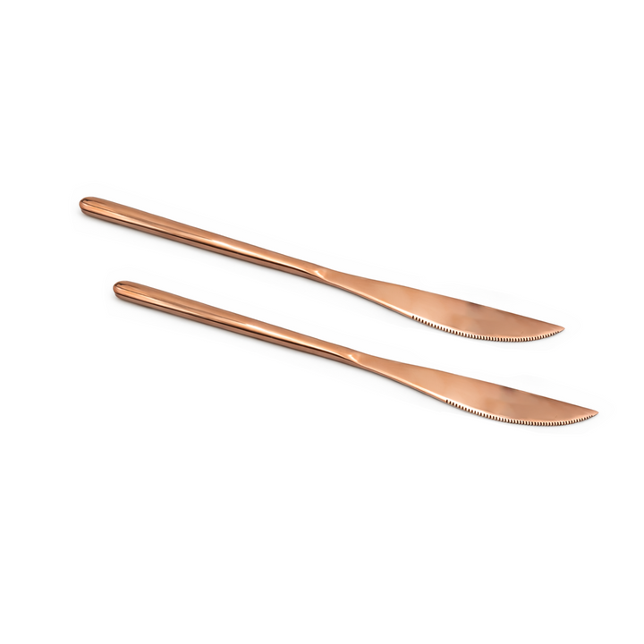 BERAM Dazzle Dine Cutlery Elegant 18/10 Stainless Steel Flatware with PVD Copper Finish, Premium Tableware for Home, Restaurants