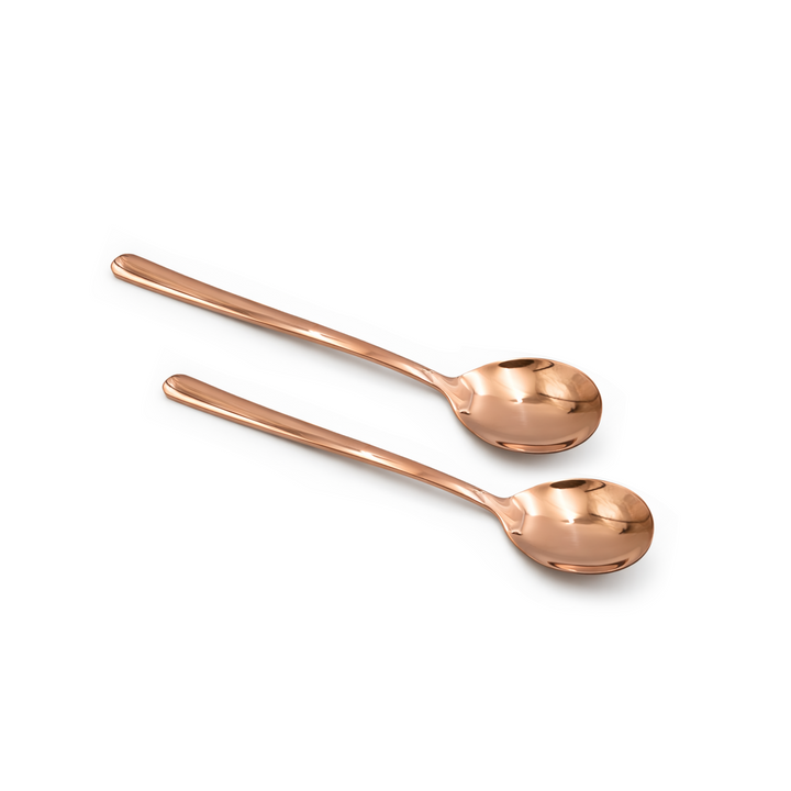BERAM Dazzle Dine Cutlery Elegant 18/10 Stainless Steel Flatware with PVD Copper Finish, Premium Tableware for Home, Restaurants