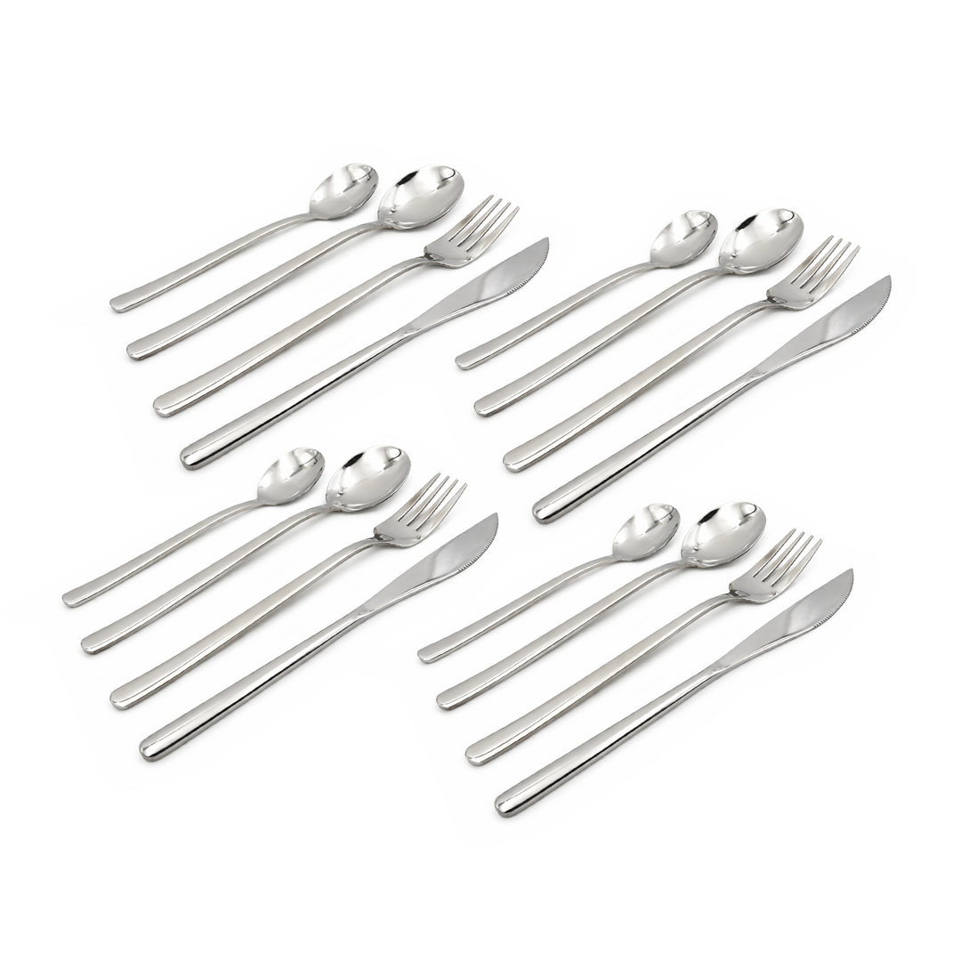 Dazzle Dine Silver Cutlery Set of 4, 16 & 24