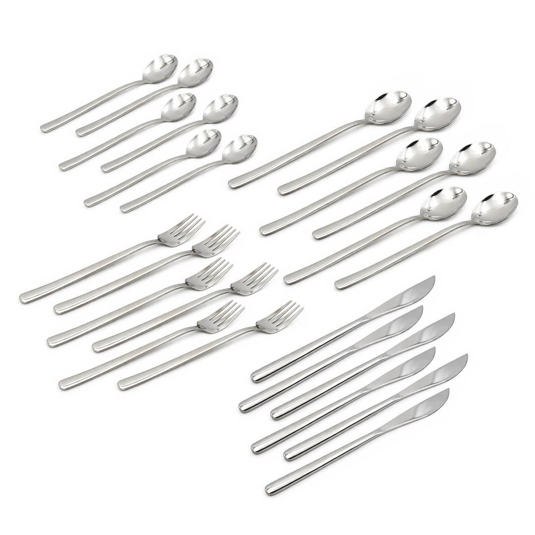 Dazzle Dine Silver Cutlery Set of 4, 16 & 24